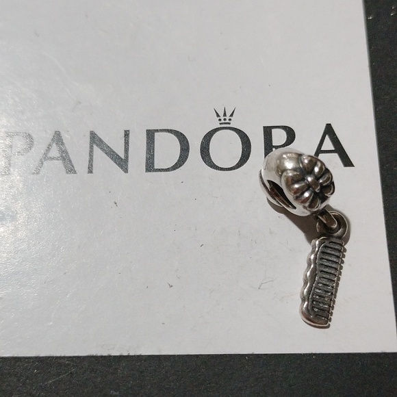 Pandora Retired Sterling Silver Lovely Locks Comb Dangle Bead - 791089 - Picture 4 of 4